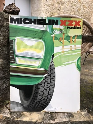 Tôle Michelin .Ancienne plaque publicitaire No Émaillée - Photo 1/2