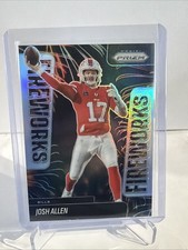 2025 Panini Prizm Josh Allen Fireworks Silver #23 Bills