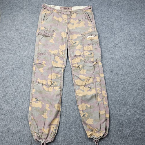 Vintage Da Nang Cargo Pants Womens Small Y2K Camo Parachute Tactical Streetwear