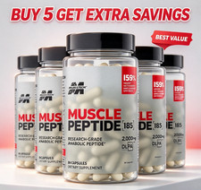 1-5Pack MuscleTech Muscle Peptide 185 Strength and Muscle Growth 84 Veg Capsules