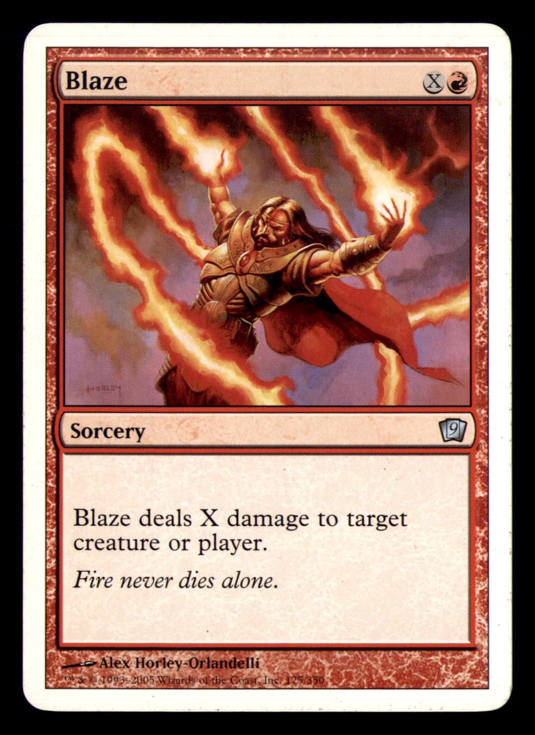 Blaze 175 Uncommon 9th Edition Magic: The Gathering Lightly Played