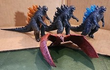 TOHO JAKKS Pacific Legendary Godzilla King of the Monsters 3.5" Figure LOT Of 4