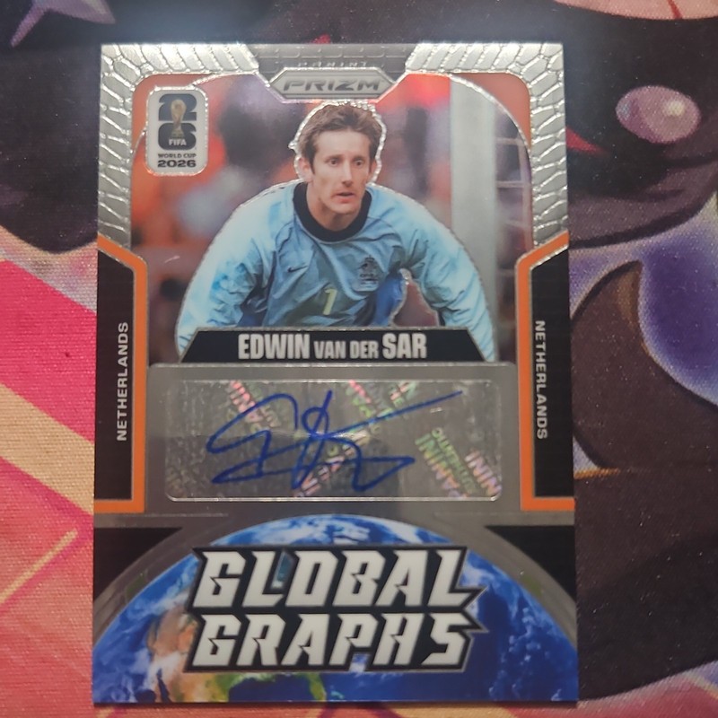 Panini Prizm 2026 FIFA World Cup Global Graphs Edwin van der Sar Auto #GG-EVS