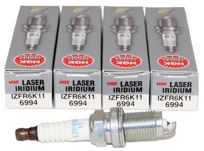 4 Pack Genuine NGK 6994 Laser Iridium Spark Plugs IZFR6K11 for