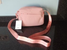 Clarks Cloudsteppers rose pink textile shoulder cross body camera bag