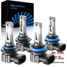 9005/HB3 H11/H8/H9/H16 LED Bulbs Combo, 120W 32000 LM Super Bright 6000K Cool