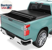 Soft Quad-Fold Truck Bed Tonneau Cover Fit for Chevy Silverado/Gmc Sierra 2500 3