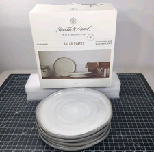 Hearth and Hand Magnolia - Cream Stoneware 8-inch Salad Plates - Set of 4, NIB