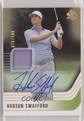 2021 SP Authentic Swatch Limited 75/100 Hudson Swafford #23 Rookie Auto RC sq1