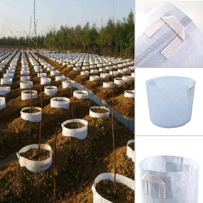 Round Fabric Pots Grow Bags Plant Pouch Root Container Cultivation Pot