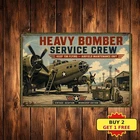 WWII Bomber Plane Aviation Military Vintage Metal Tin Sign Bar Decor