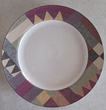 Vintage Studio Nova PALM DESERT Stoneware DINNER PLATES Geometric Southwestern