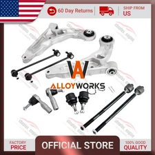 FWD Front Lower Control Arms Sway Bars Tie Rods Kits For  14-2018 Jeep Cherokee