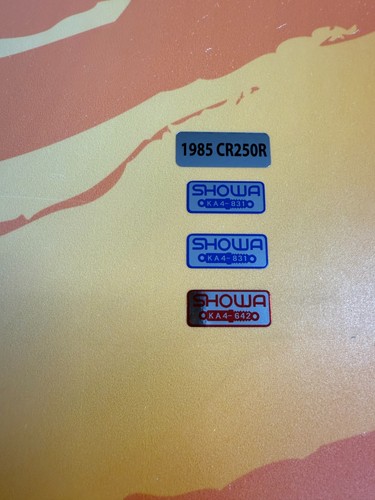 Honda Showa Fork Decal Shock Decal 85 CR250R 1985 CR 250R 250