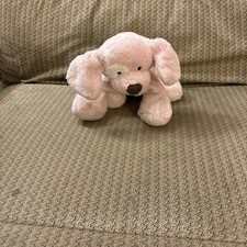 BABY GUND 8  Puppy DOG Lovey PINK/WHITE PLUSH SPUNKY 58373 Plush Barks