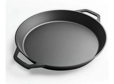 20-Inch Pre-Seasoned Cast Iron Skillet with Dual Handles Nitrided Rust-Proof