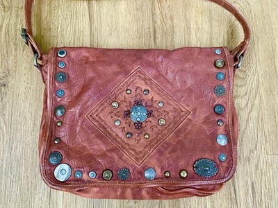 Tasche, Umhängetasche Echtleder Anokhi neuwertig 