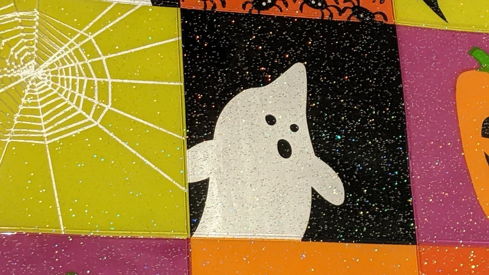 Set Of 6 Adorable Halloween Thick Vinyl Placemats 2007 Reversible Great For Kids - Image 2 of 4