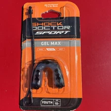 SHOCK DOCTOR GEL MAX CLASSIC FIT Youth Mouthguard Black / Blue Age 10-