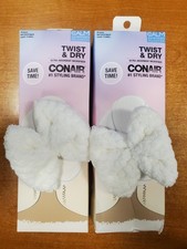 2 Pk: Conair Twist  Dry Ultra-Absorbent Microfiber Hair Towel  Bow 6468 A2P5