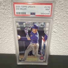 2020 Topps Update Ian Miller #U192 Chicago Cubs Rookie PSA 9 Baseball MLB