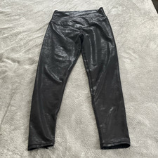OFFLINE by Aerie The Hugger Crossover High Waisted Crackle Leggings Black M