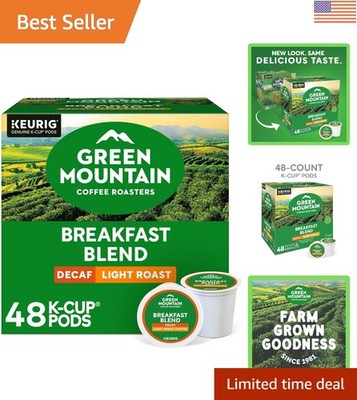 Sustainably Sourced Decaf Breakfast Blend K-Cup Pods - 48 Single-Serve Cups