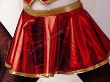 Red Gold Foil Tap Skirt Circle Girls sizes Metallic Holiday Colors