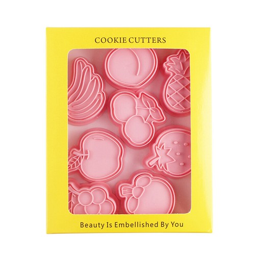 8Pcs Fruit Cookie Embosser Mold 3D Frosting Fondant Plastic Cookie Press Mol _yi - Bild 11 von 12