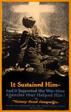 Victory fund Campaign Religious Decor Poster.Graphic Art.Interior Design.2171