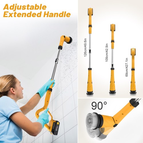 Qimedo 1500 RPM Electric Spin Scrubber with Two Batteries Q2 Pro, Cordless Ba... - Picture 8 of 9