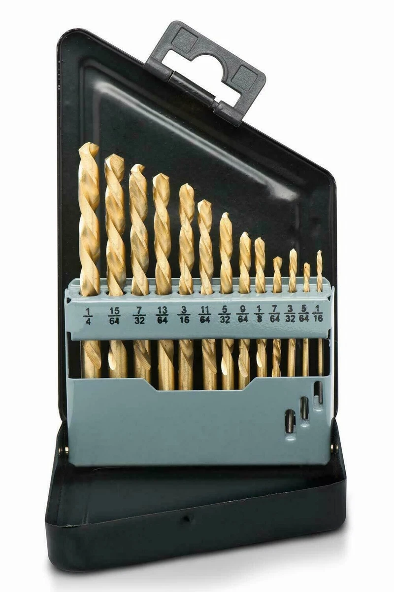 13 pcs Left Hand Drill Bit Set SAE 1 16