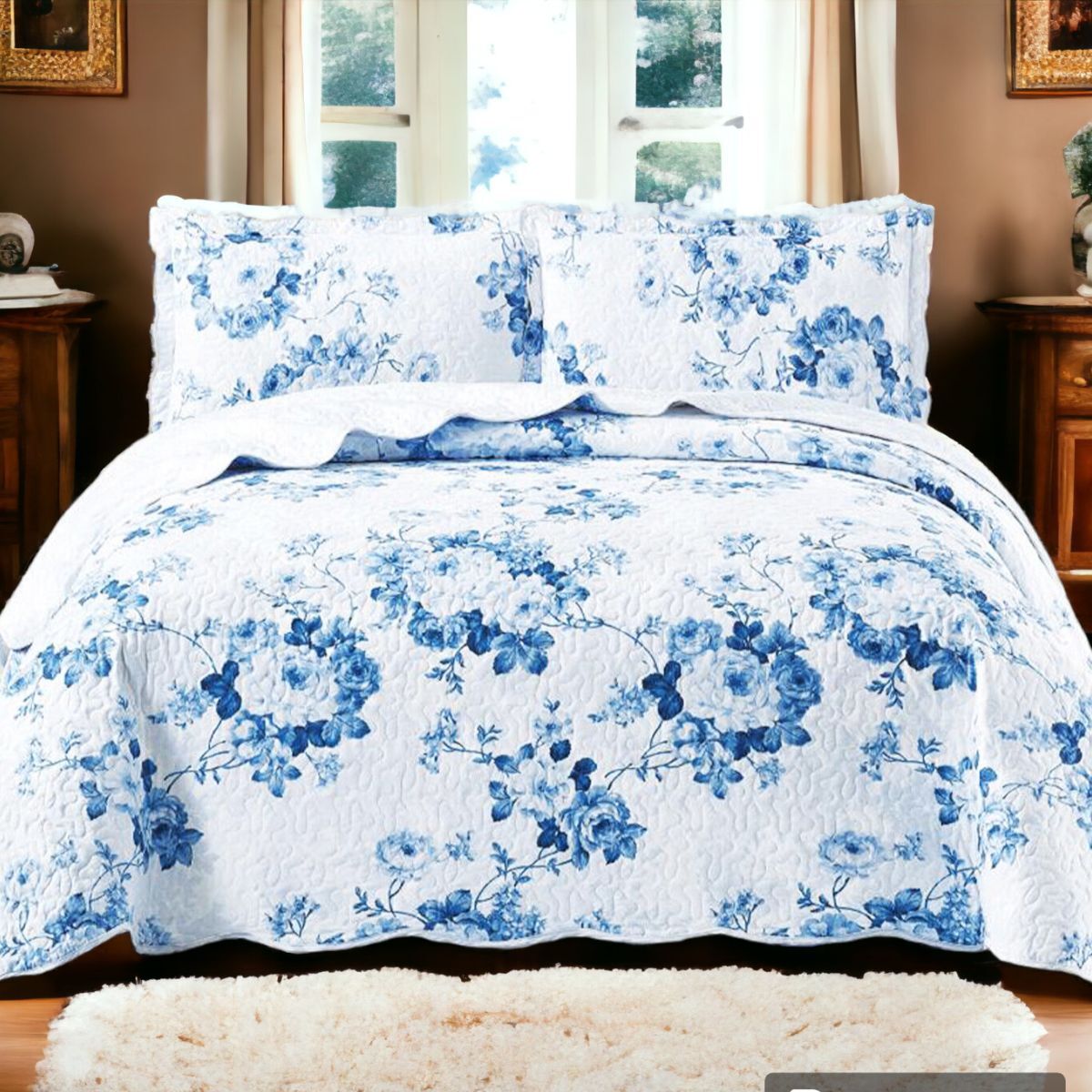 Soft Quilted Patchwork Bedspread Throw Single To SuperKing Bedding