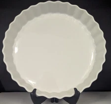 12" Apilco Classic Whiteware France Quiche Tart Baking Dish Fluted Edge