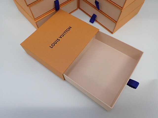 Auth Louis Vuitton Yellow Gift Box COIN Case Only 7 Sets Unused