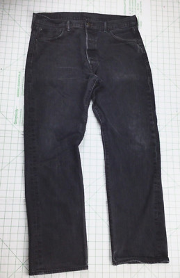 Levi's 501 XX Button Fly Fading Black Denim Jeans Mens Size 34 x 29 Cotton