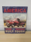 New Ford Trucks Built Tough Decorative Metal Tin Sign Made in the USA