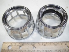 USA Made 1963 Ford Galaxie 500 Rear Brake Light Lamp Chrome Bezel - PAIR