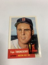 1991 Topps 1953 Archive Faye Throneberry Boston Red Sox REPRINT