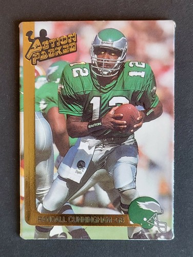 Prototipo Eagles 1991 firmado por Randall Cunningham. Tarjeta de fútbol - ¡Rara! - Imagen 1 de 2