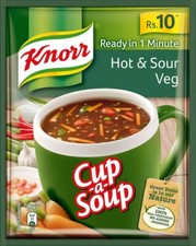 Nuevo 5 X Knorr Cup A Soup Hot & Sour Veg - 11 gramos