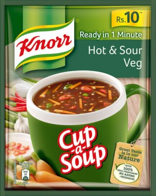 New 5 X Knorr Cup A Soup Hot & Sour Veg - 11 Gram