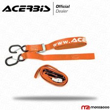 COPPIA CINGHIE ARANCIONI 25mm ACERBIS 600 kg FISSAGGIO TRASPORTO MOTO SCOOTER