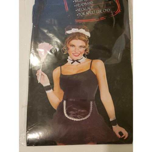 Adult 5 Piece French Maid Kit Costume Halloween Cosplay - Picture 2 of 6