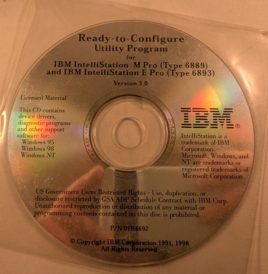 Ready to Configure Utility Program for IBM Intellistation M & E Pro 6889/ 6893 - Bild 3 von 4