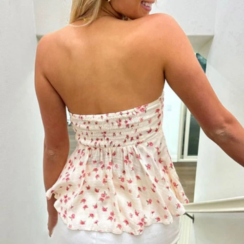 Top de tubo de verano sin tirantes para mujer Top elegante bandeau Top - Imagen 7 de 17
