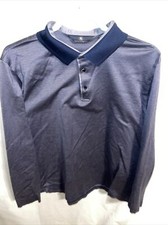 Hart Schaffner Marx Mens Casual Shirt Size XL Gray Button Collar Long Sleeve