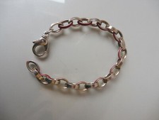 Very Beautiful Bracelet, 925 Silver, Partly Red Enameled, Fbm 925