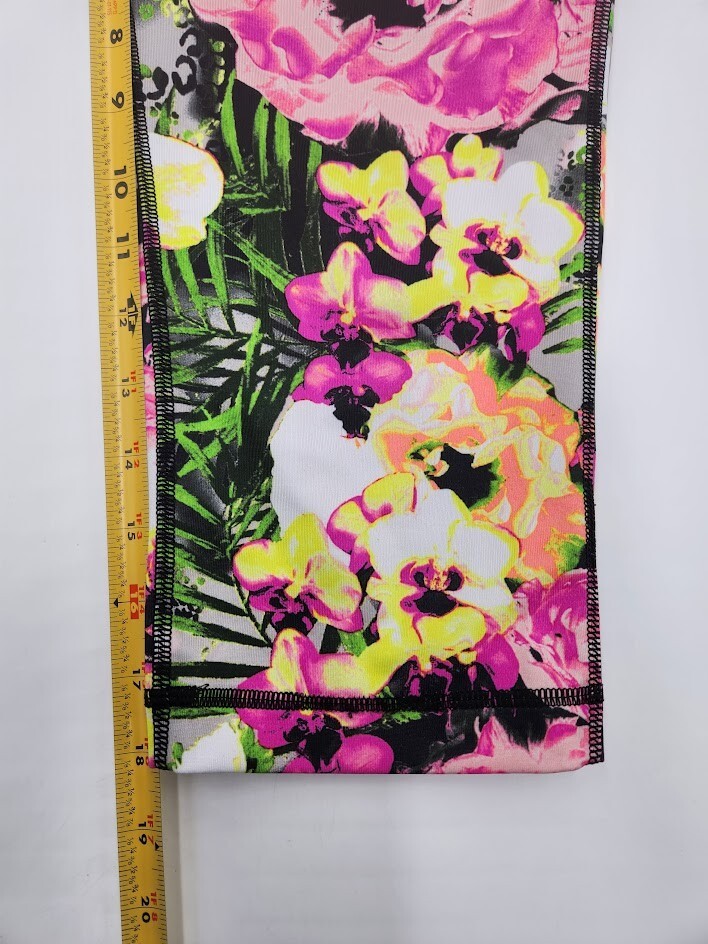 Leggings Fila Sport Taglia S Donna Multicolore Floreale Attivo Crop Palestra