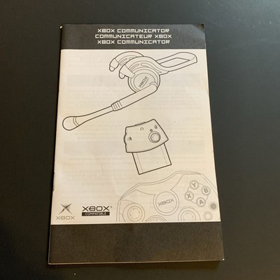 Xbox Communicator Headset - Microsoft Xbox OG - Instruction Manual ONLY 
